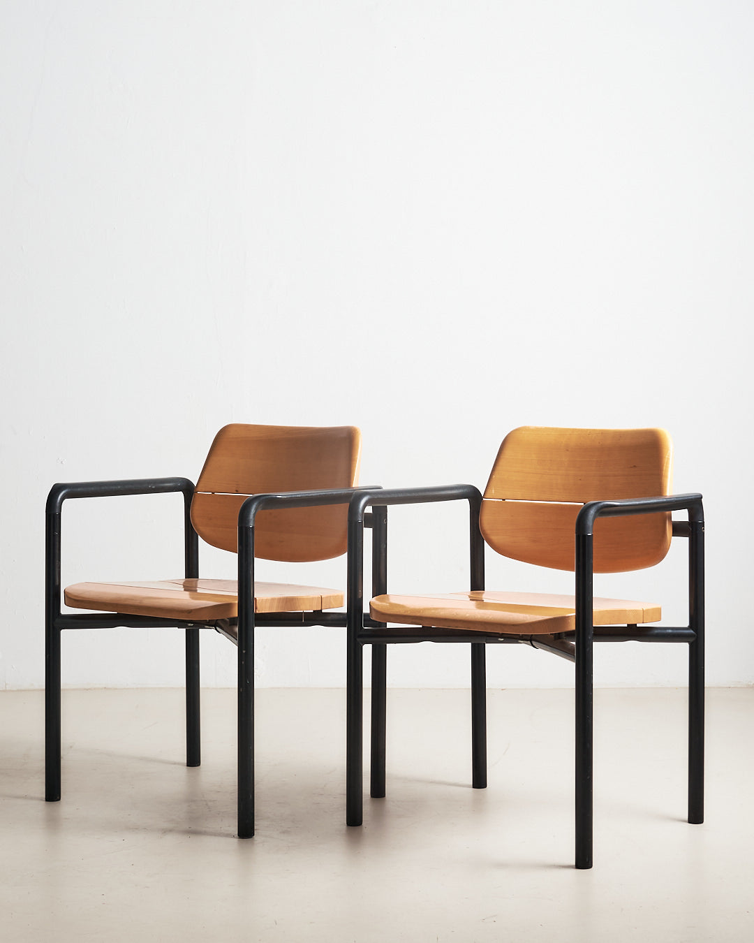 Vintage Wooden Chairs by Martin Stoll