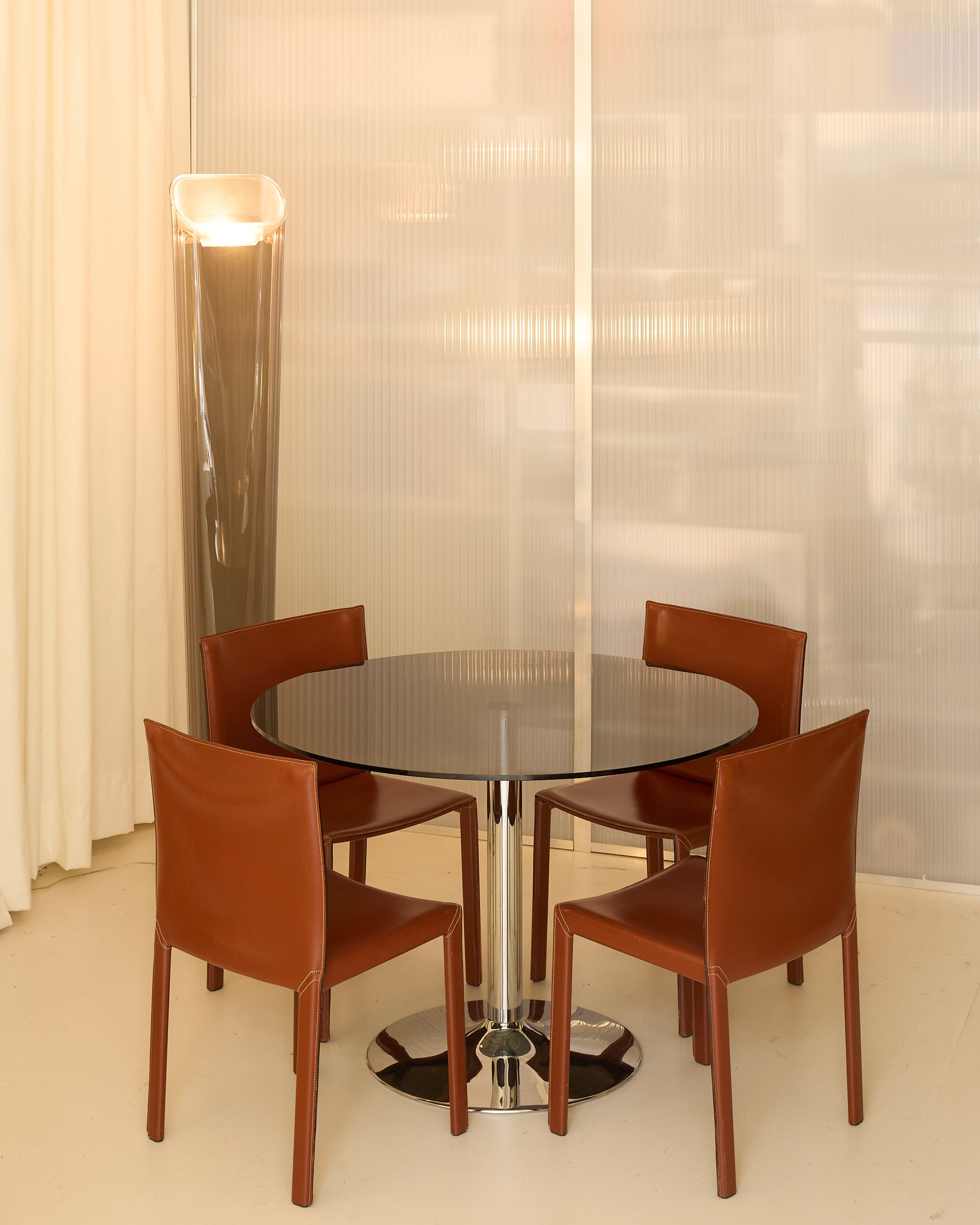 Chrome Tubular Dining Table (Alias)