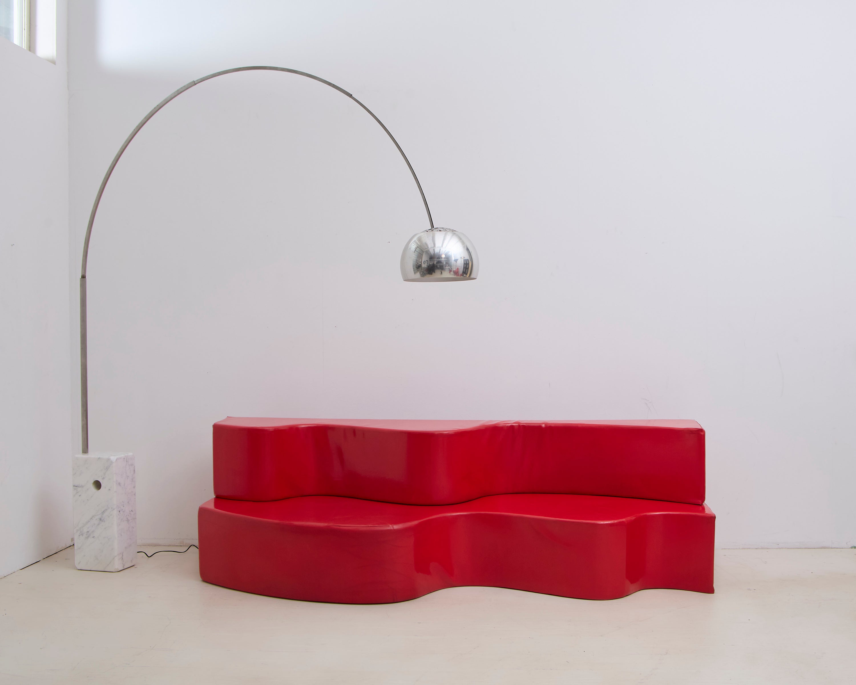 Red Superonda Sofa by Archizoom Associati for Poltronova