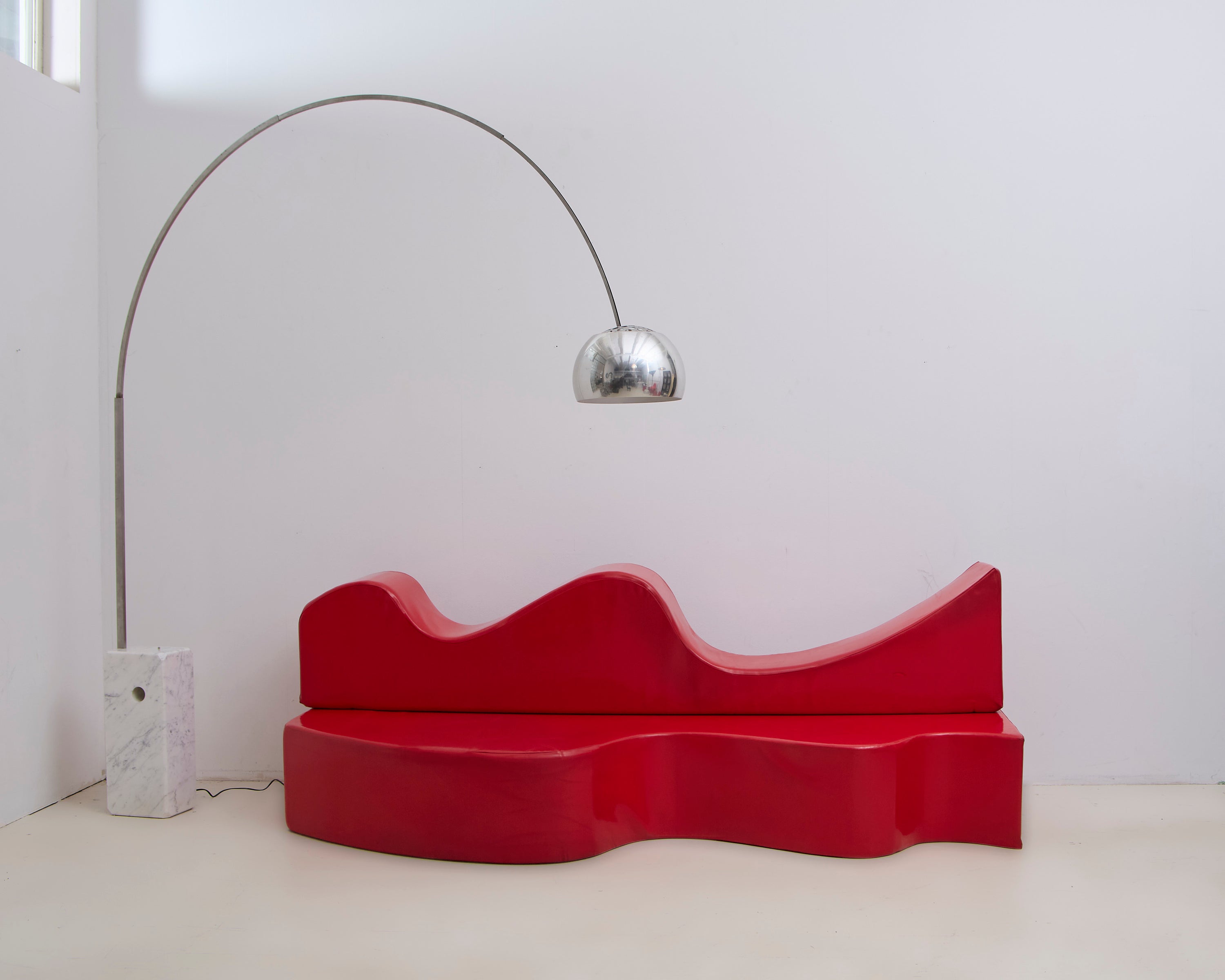 Red Superonda Sofa by Archizoom Associati for Poltronova