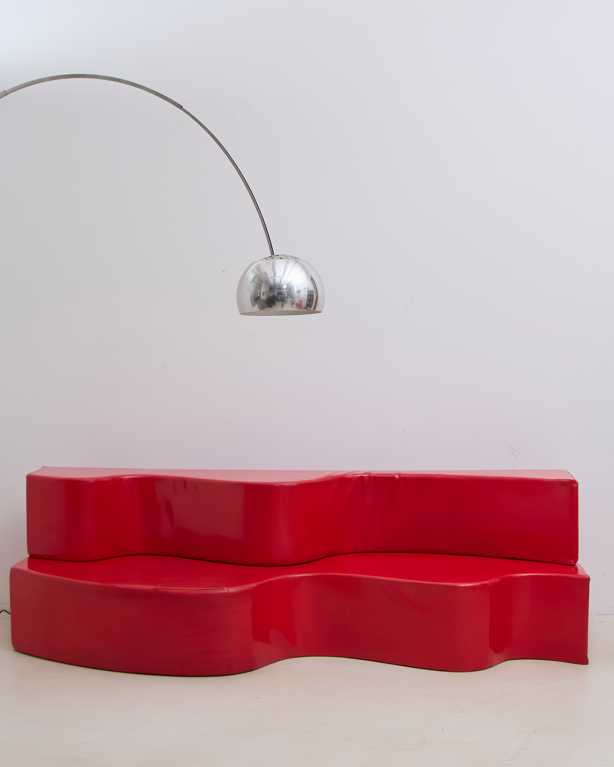 Red Superonda Sofa by Archizoom Associati for Poltronova